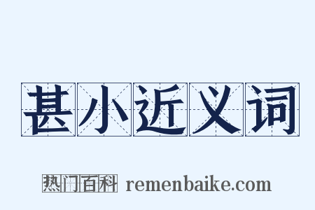 甚小近义词是什么意思的图片